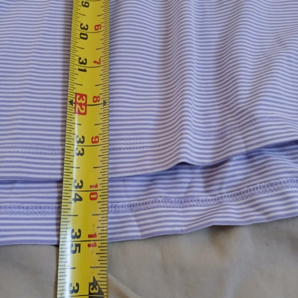 Greyson Polo Shirt Mens XXL Purple Striped Performance Golf Wolf Logo
